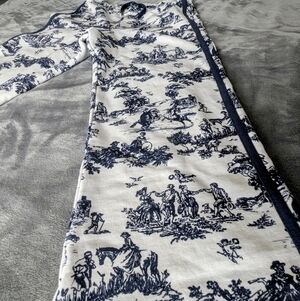 Carbon38 Blue and White Track Pants